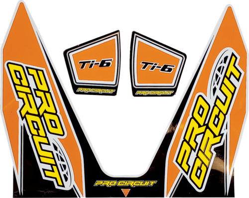 PRO CIRCUIT DC22TI6-ORANGE Ti-6 Exhaust Decals - Orange
