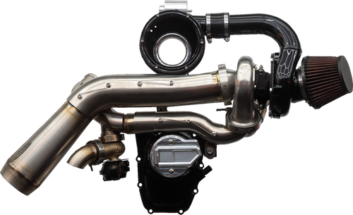 TRASK TM-7620 Tornado Turbo Performance Kit - Stage 2 Stainless with Black Aluminum Gen 2 M8
