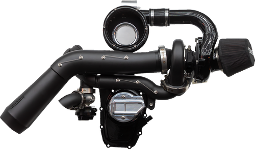 TRASK TM-7620-BK Tornado Turbo Performance Kit - Stage 2 Black with Black Aluminum Gen 2 M8