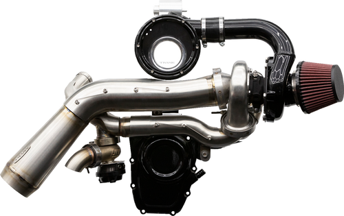 TRASK TM-7610 Tornado Turbo Performance Kit - Stage 2 Stainless with Black Aluminum Gen 1 M8