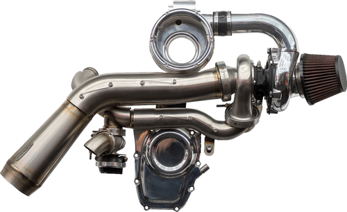 TRASK TM-7610-PO Tornado Turbo Performance Kit - Stage 2 Polished with Polished Aluminum Gen 1 M8