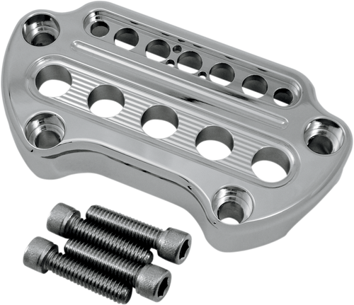 JOKER MACHINE 10-306C Indicator Light Handlebar Clamp - Instrument Cutout Chrome
