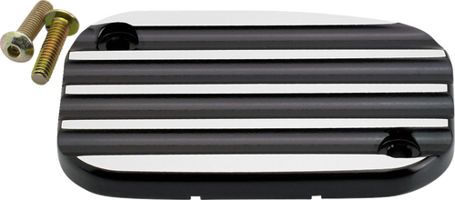 JOKER MACHINE 08-012B Hydraulic Clutch Master Cylinder Cover - Finned Black/Silver