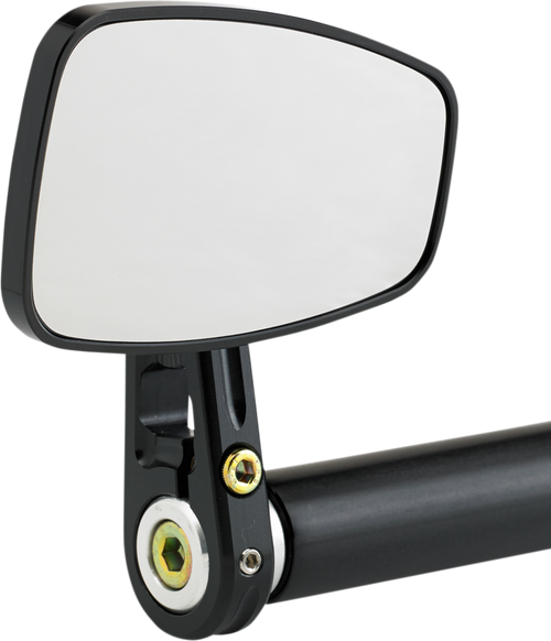 JOKER MACHINE 09-314-DB Cafe Style Bar End Mirror - Cafe Side View Rectangle Black Straight