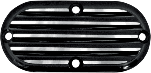 JOKER MACHINE 06-95TC Billet Inspection Cover - Finned Black/Silver