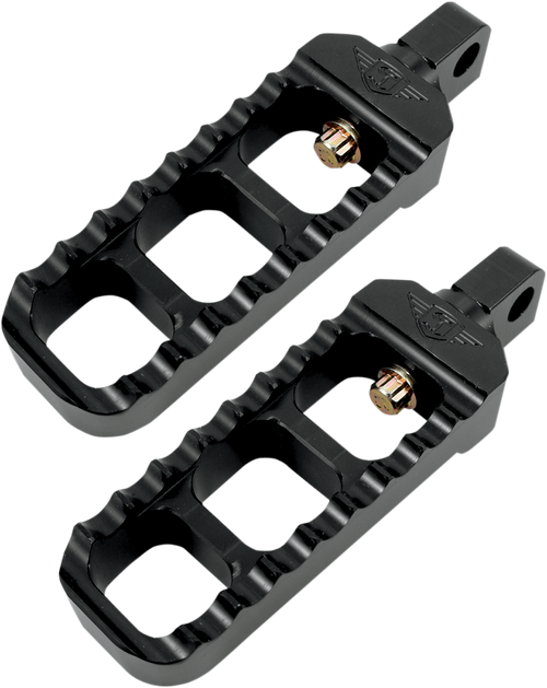 JOKER MACHINE 08-61-1B Adjustable Serrated Billet Foot Pegs - Narrow Black