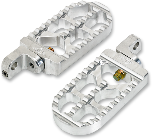 JOKER MACHINE 08-56-3 Adjustable Serrated Billet Foot Pegs - Long Raw XL