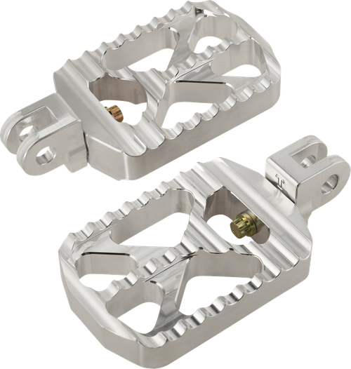 JOKER MACHINE 08-646-4 Bear Claw Foot Pegs - Silver Triumph