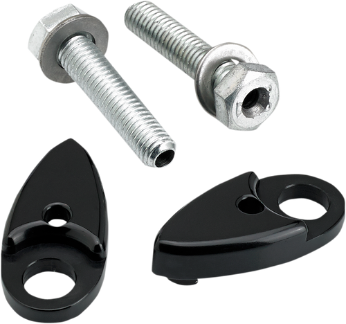 JOKER MACHINE 05-55-3B Adapter Plates for Side Rail-Mounted Lights - Black Dyna