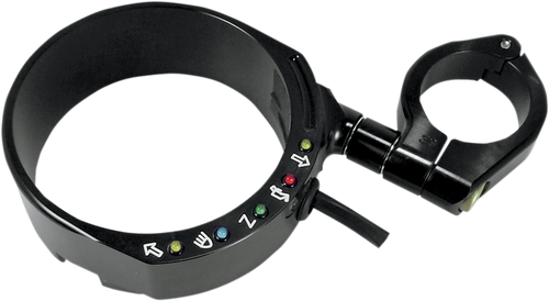 JOKER MACHINE 10-301B Speedometer Relocation Bracket with Easy Mount Clamp - Black Anodized For 49 mm Fork