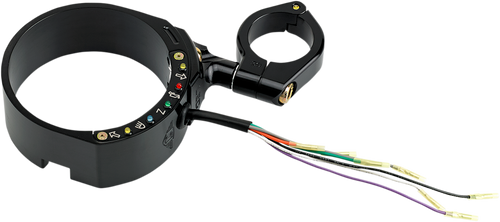 JOKER MACHINE 10-303B Speedometer Relocation Bracket with Easy Mount Clamp - Black Anodized For 39 mm Fork