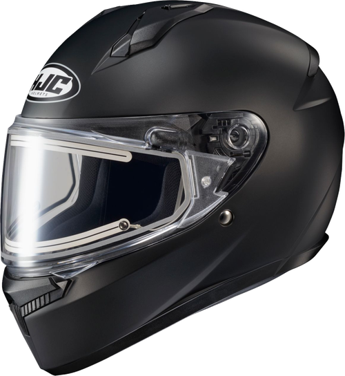 HJC FP54EUS4XBSV C10 Solid Snow Electric Helmet - Electric Solid Semi-Flat Black Small