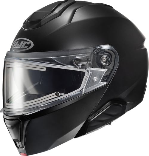 HJC EP35EUS7XBSV i91 Solid Modular Snow Electric Helmet - Electric Solid Semi-Flat Black XL