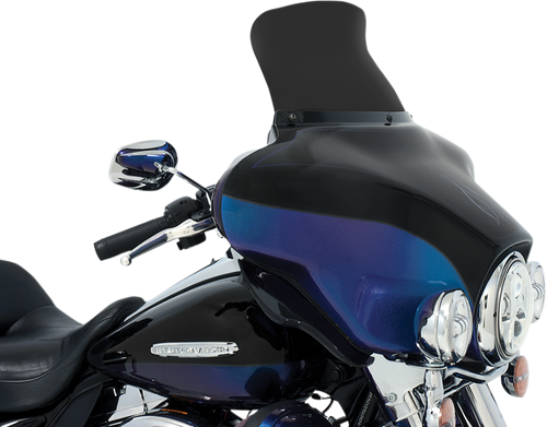MEMPHIS SHADES MEP84510 Spoiler Windshield - 9" - Dark Black Smoke - '96-'13 FLH - 9" Dark Black Smoke '96-'13 FLH