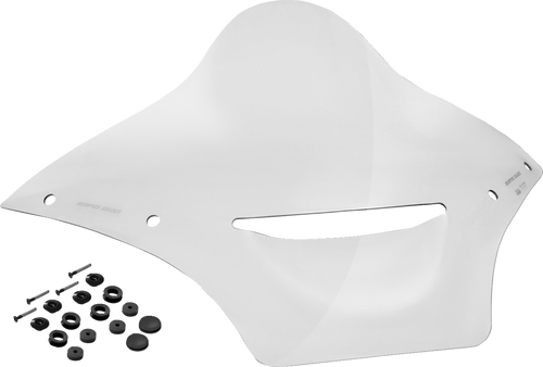 MEMPHIS SHADES MBR101304 Vented Windshield - BRL Race Bubble - Clear - FLTRX - BRL Race Bubble Clear FLTRX