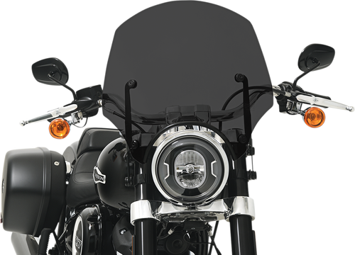 MEMPHIS SHADES MEP5265 El Paso Windshield - 15" - 9" Headlight Cutout - Dark Black Smoke - 15" 9" Headlight Cutout Dark Black Smoke