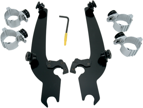 MEMPHIS SHADES MEB8919 Sportshield Trigger-Lock Mounting Kit - Black - Narrow - Black Narrow