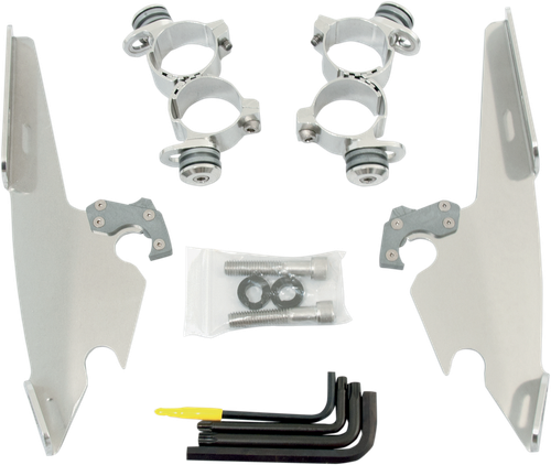 MEMPHIS SHADES MEK1986 Fats/Slim Mounting Kit - Polished - XL 48 - Polished XL 48