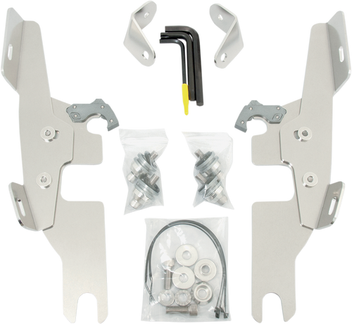 MEMPHIS SHADES MEK1983 Batwing - Mounting Kit - Polished - Switchback - Mounting Kit Polished Switchback