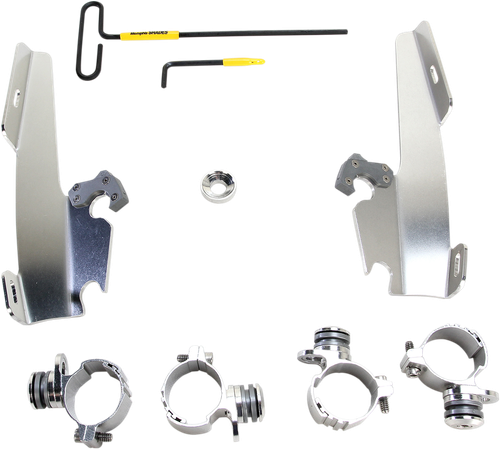 MEMPHIS SHADES MEK1999 Batwing - Mounting Kit - Polished - XL - Mounting Kit Polished XL