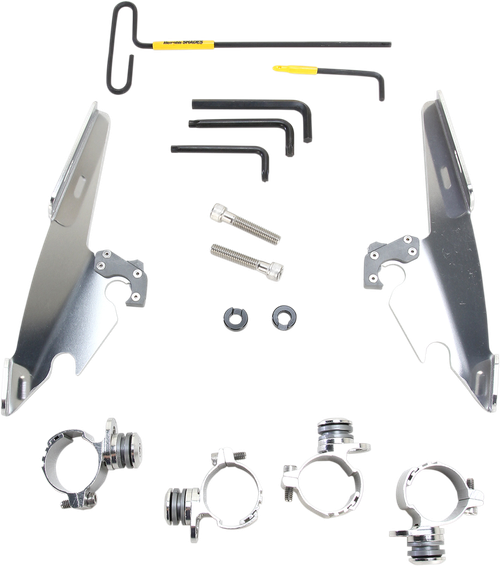 MEMPHIS SHADES MEK2009 Batwing - Mounting Kit - Polished - XL48 - Mounting Kit Polished XL48