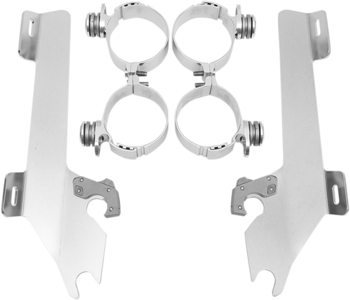 MEMPHIS SHADES MEK1903 Batwing Trigger Lock Mounting Kit - VTX 1800 - Polished - VTX 1800 Polished