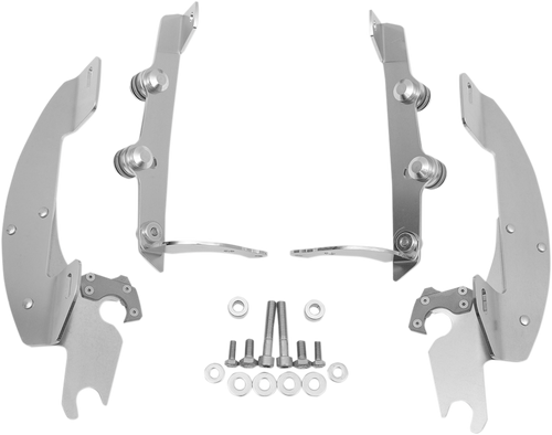 MEMPHIS SHADES MEK1908 Batwing Trigger Lock Mounting Kit - Aero - Polished - Aero Polished