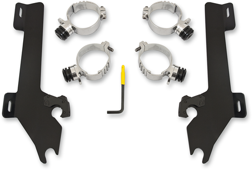 MEMPHIS SHADES MEK1928 Batwing Trigger Lock Mounting Kit - Kingpin - Black - Kingpin Black