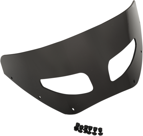 MEMPHIS SHADES MEP87210 Road Warrior Windshield - Vented - Dark Black Smoke - 7" - Vented Dark Black Smoke 7"