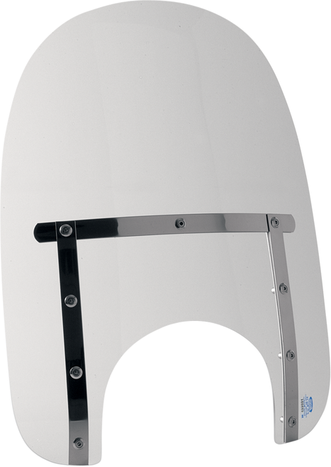 MEMPHIS SHADES MEM4220 Memphis Slim Windshield - 17" - 9" Headlight Cut - Clear - 17" 9" Headlight Cut Clear