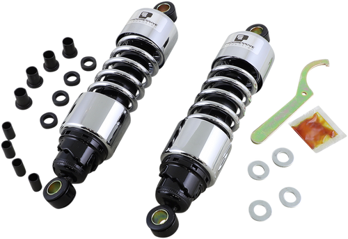 PROGRESSIVE SUSPENSION 412-4074C 412 Series Shocks — Chrome - 11.5" Standard Chrome FLH/T
