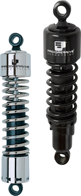 PROGRESSIVE SUSPENSION 412CRZ-4065C 412 Series Shocks - 12.5" Cruise Series Chrome