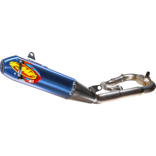 FMF 044489 Factory 4.1 RCT Exhaust System - Titanium/Anodized Blue with Carbon End Cap YZ450F/X