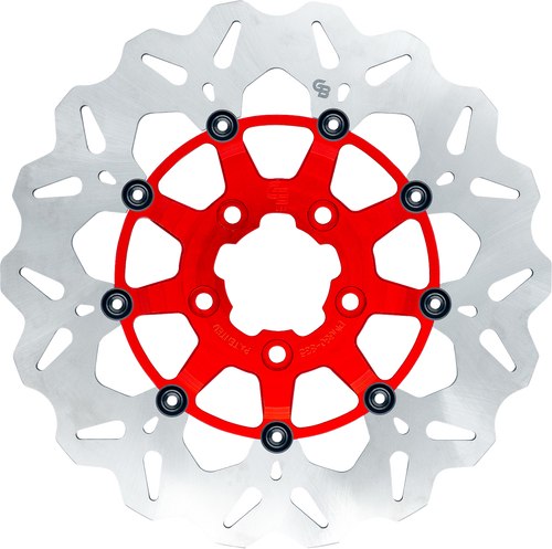 GBRAKES GBDU026 Wave® Brake Rotors - Rear Red