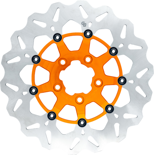GBRAKES GBDU030 Oversize Wave® Brake Rotor - Front 12-1/2" Orange