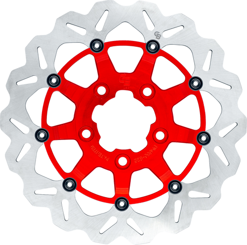 GBRAKES GBDU032 Oversize Wave® Brake Rotor - Front 13" Red