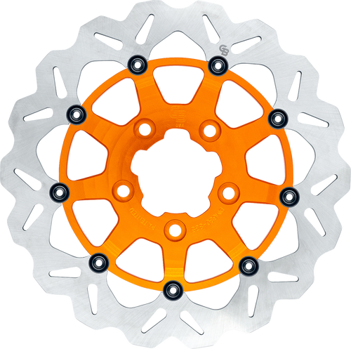 GBRAKES GBDU033 Oversize Wave® Brake Rotor - Front 13" Orange