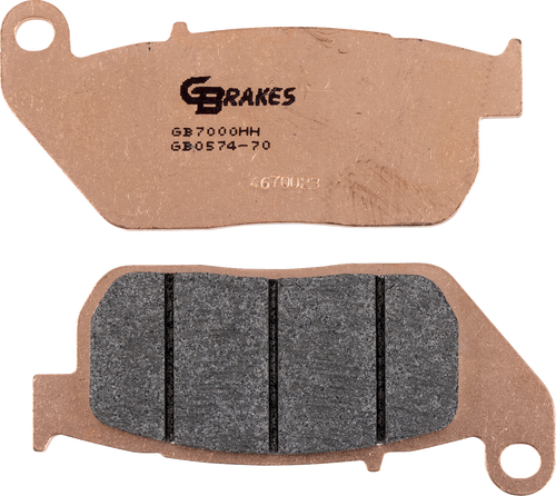 GBRAKES GB0574-70 HH Sintered Brake Pads - Sintered Front
