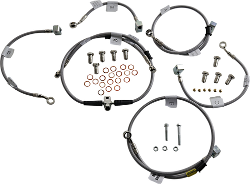 GBRAKES FK003D924-7 Brake Line Kit - Stainless Steel