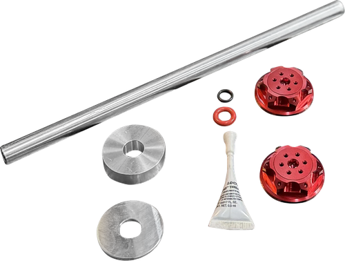 PAUL YAFFE BAGGER NATION PYO:YHTR-18L-RD Axle Cover Kit - Y-Axle Rod - Front - Standard/Turret - Red - Y-Axle Rod Front Standard/Turret Red