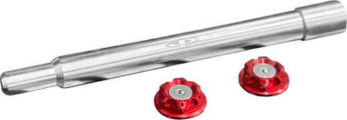 PAUL YAFFE BAGGER NATION PYO:YAXLE-07-HT-RD Y-Axle with Turret Style Axle Cover Kit - Custom - Front - Red - 1" - Custom Front Red 1"