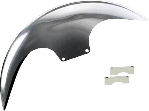 PAUL YAFFE BAGGER NATION PYO:CAFE-21-13E-C Cafe Front Fender - 21" - Chrome Spacers - 21" Chrome Spacers
