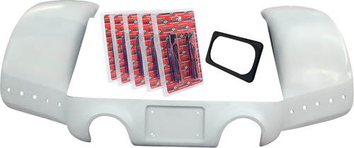 PAUL YAFFE BAGGER NATION FPSFK-N-DO-5TB-B Pro Street Rear Fender - Black Plate Frame - Dual Outlet - Black Plate Frame Dual Outlet