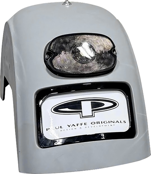 PAUL YAFFE BAGGER NATION PYO:FF-B-S French Fix Rear Fender - Black Plate Frame - Smoke Tail Light - HD Softail - Black Plate Frame Smoke Tail Light HD Softail