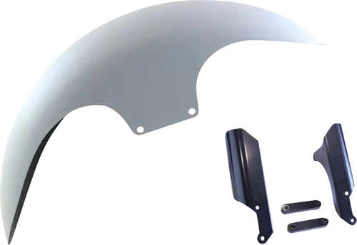 PAUL YAFFE BAGGER NATION PYO:CAFE-19-18LR-B-C Cafe Front Fender - 19" Wheel - Black Inverted Fork Adapter - HD Softail '18-'26 - 19" Wheel Black Inverted Fork Adapter HD Softail '18-'26