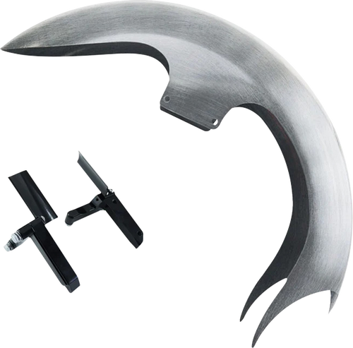 PAUL YAFFE BAGGER NATION PYO:TALON21-18SG-B Talon Front Fender - 21" Wheel - With Inverted Fork Adapters - Debris Guards - HD Softail - 21" Wheel With Inverted Fork Adapters Debris Guards HD Softail