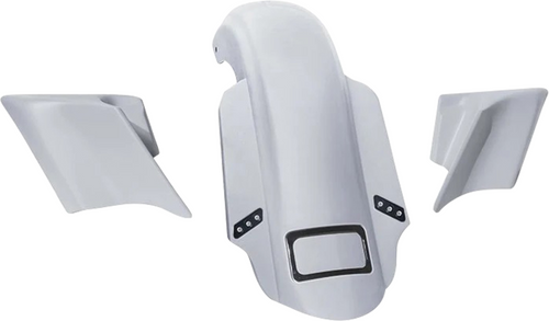 PAUL YAFFE BAGGER NATION PYO:KIT-3PC-DOSTRTPB Rear Fender Kit - With Side Covers - Black Plate Frame - Thunder Bolts - With Side Covers Black Plate Frame Thunder Bolts