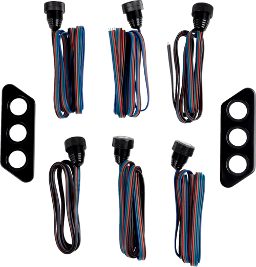 PAUL YAFFE BAGGER NATION PYO:TSLP-B Thunder-Pod Taillight Kit - Slanted - Black - Slanted Black