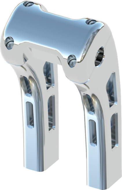 MAGNUM SHIELDING 3R-0408 Ghost Risers - 1-1/4 Clamp - 8" - Chrome - 1-1/4 Clamp 8" Chrome