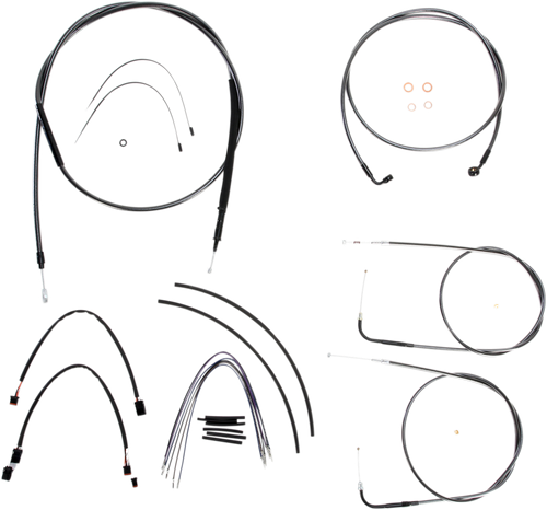 MAGNUM SHIELDING 487171 Black Pearl™ Designer Handlebar Installation Kit - 12"-14" - '12-'17 FXDB/C - 12"-14" '12-'17 FXDB/C